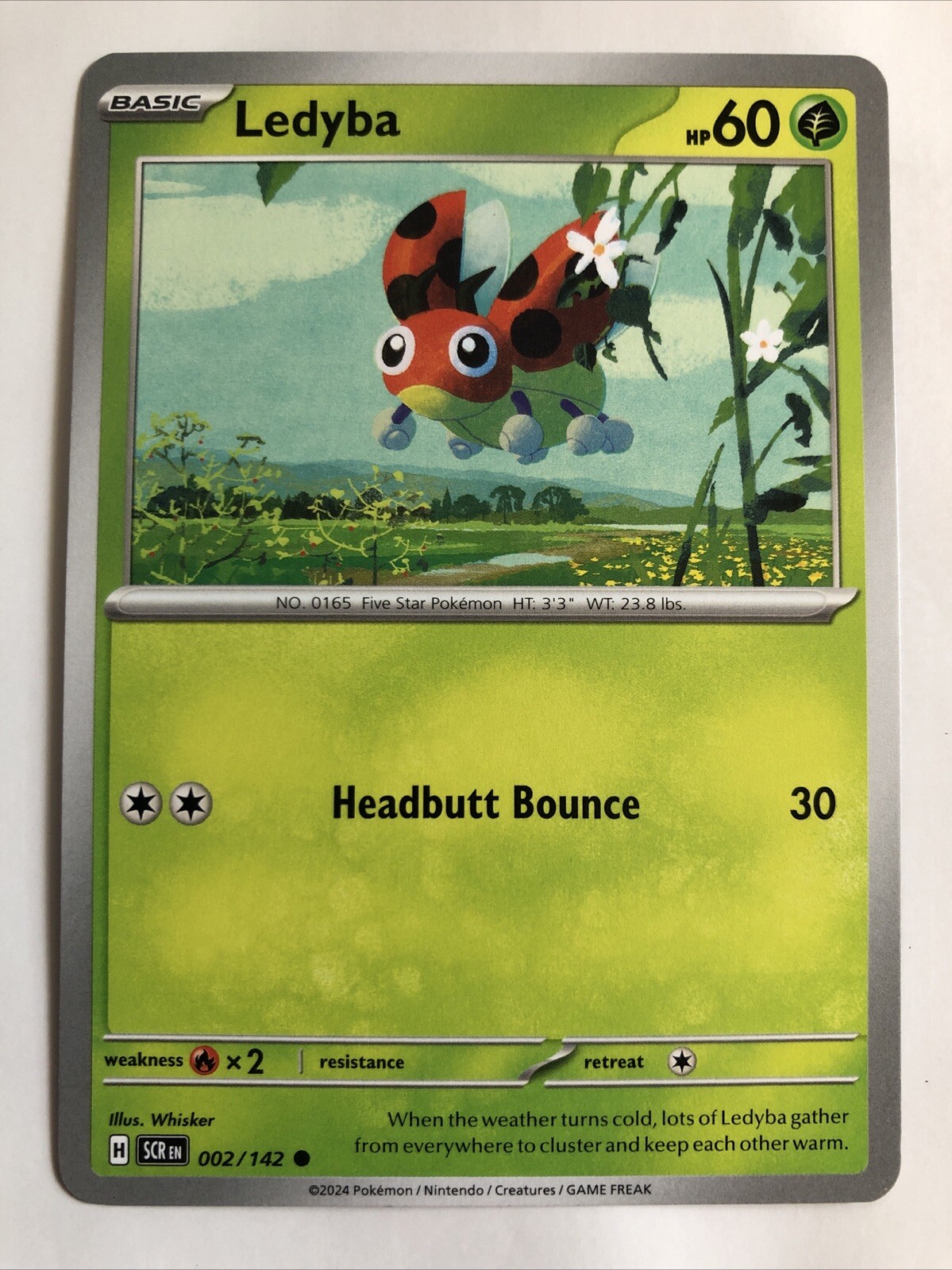 Pokémon TCG Stellar Crown Ledyba 002/142 NM