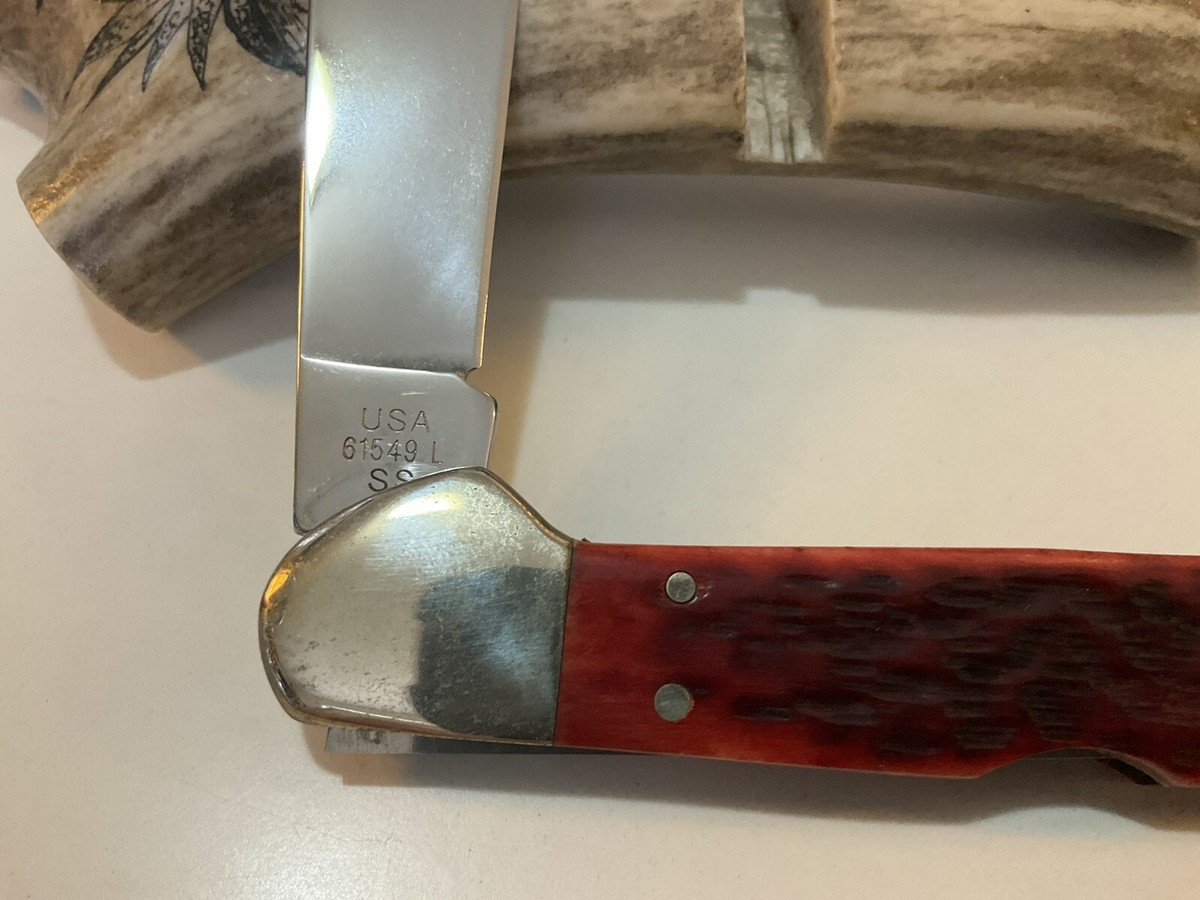 Case XX Select 61549L Red Bone Copperlock Knife, 1998, New Case XX Select 61549L Red Bone Copperlock Knife, 1998, New