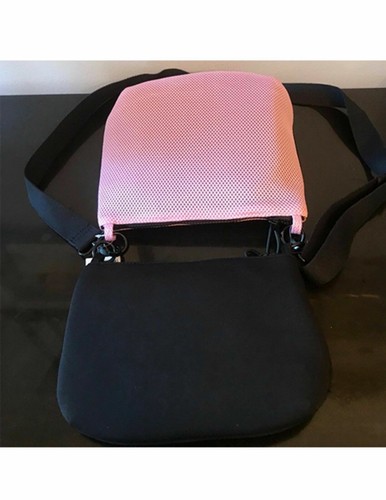 NEW $75 Ideology 2-in-1 Crossbody Bag Grey Black Lime Pink Handbag Pouch - Picture 11 of 15