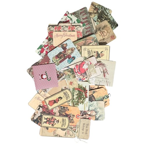 Christmas Santa Junk Journal Memory Diary 40 Pages 9x5” Tags Pocket Journal 6x3” - Picture 19 of 24