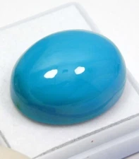 55.45 Ct. Natural Blue Mountain Turquoise Untreated Oval Cabochon Loose Gemstone