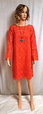 J.Crew NWT Burnt Orange Long Sleeve Knee Length Eyelet Lace Dress Womens Size 8