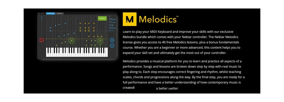 Nektar, 61-Key MIDI Controller, 61 Keys (GX61) Black Keyboard - Image 4 of 4