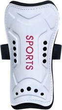 Youth Soccer Shin Guards Shin Pads Calf Protective Gear, White, L4'8 - 5'4