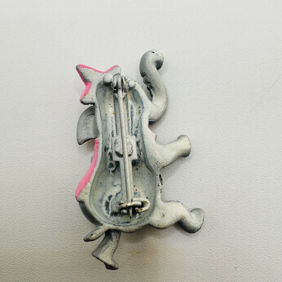 Broche prendedor elefante esmaltado vintage color gris Garry’s Creations Foto 4 de 4