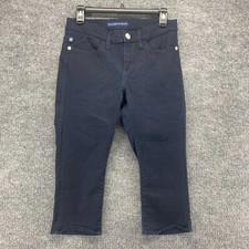 Rock Republic Jeans Womens 8 Blue Roskilde Capri Stretch Capris Dark Wash 28x18