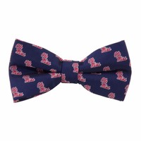 Ole Miss Rebels Bow Tie Blue Pre-tied Adjustable Poly One Size Bowtie Ole Miss Rebels Bow Tie Blue Pre-tied Adjustable Poly One Size Bowtie