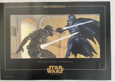 Star Wars Ralph Mcquarrie Der dunkle Lord nähert sich Skywalker Darth Vader Print