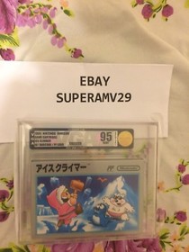 Ice Climber FAMICOM JAPAN RELEASE 1985 W/ BARCODE /FF LOGO VGA 95 ARCHIVAL CASE