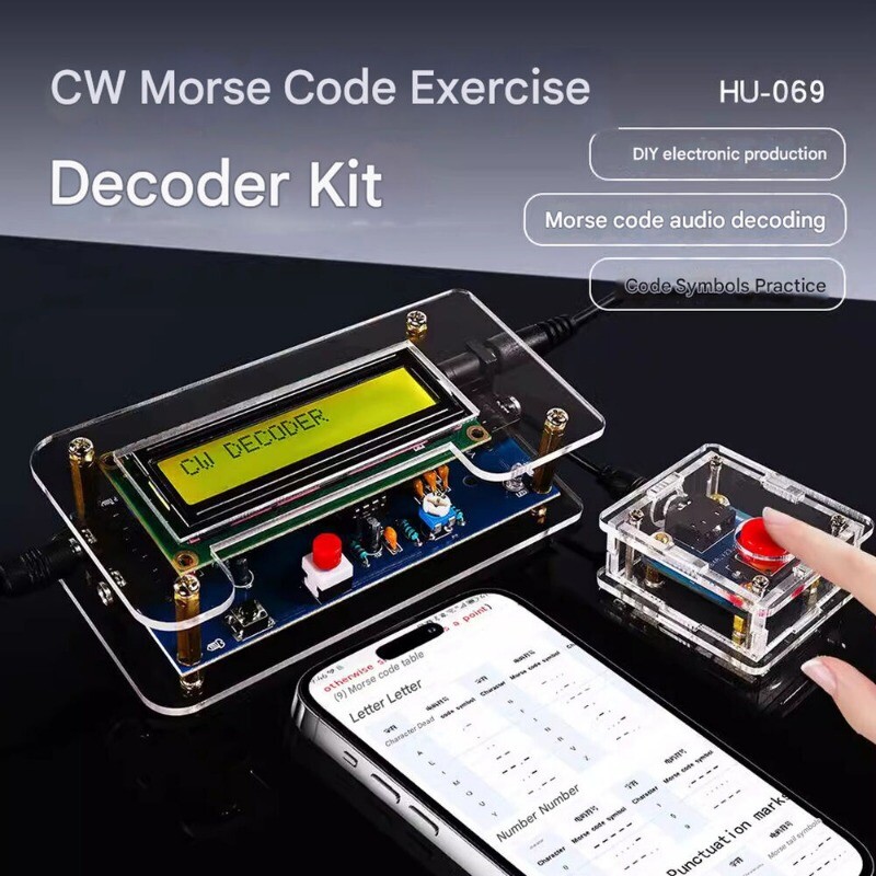 Morse Code Decoder CW Trainer Morse Code Practice Kit - DIY Electronic ...