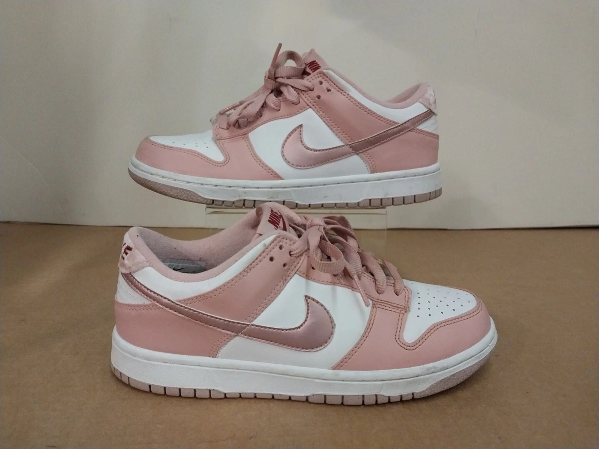 Nike Dunk Low Pink Velvet gs Size 6.5 Youth 8 In Womens EUC No Box