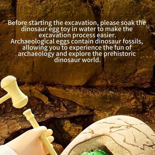 Kit Uovo Dinosauro Scavo Giocattolo Novità Scienza Attività Educativa per Bambini - Foto 17 di 27