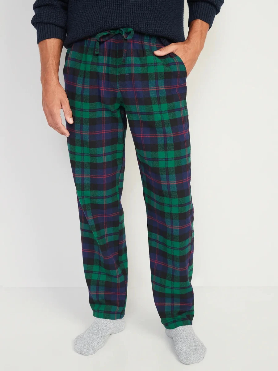 Plaid blue and store green pants
