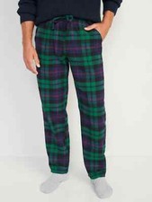 NWT Old Navy Green Blue Plaid Flannel Pajama Pants Sleep Lounge Men S L XL XXL