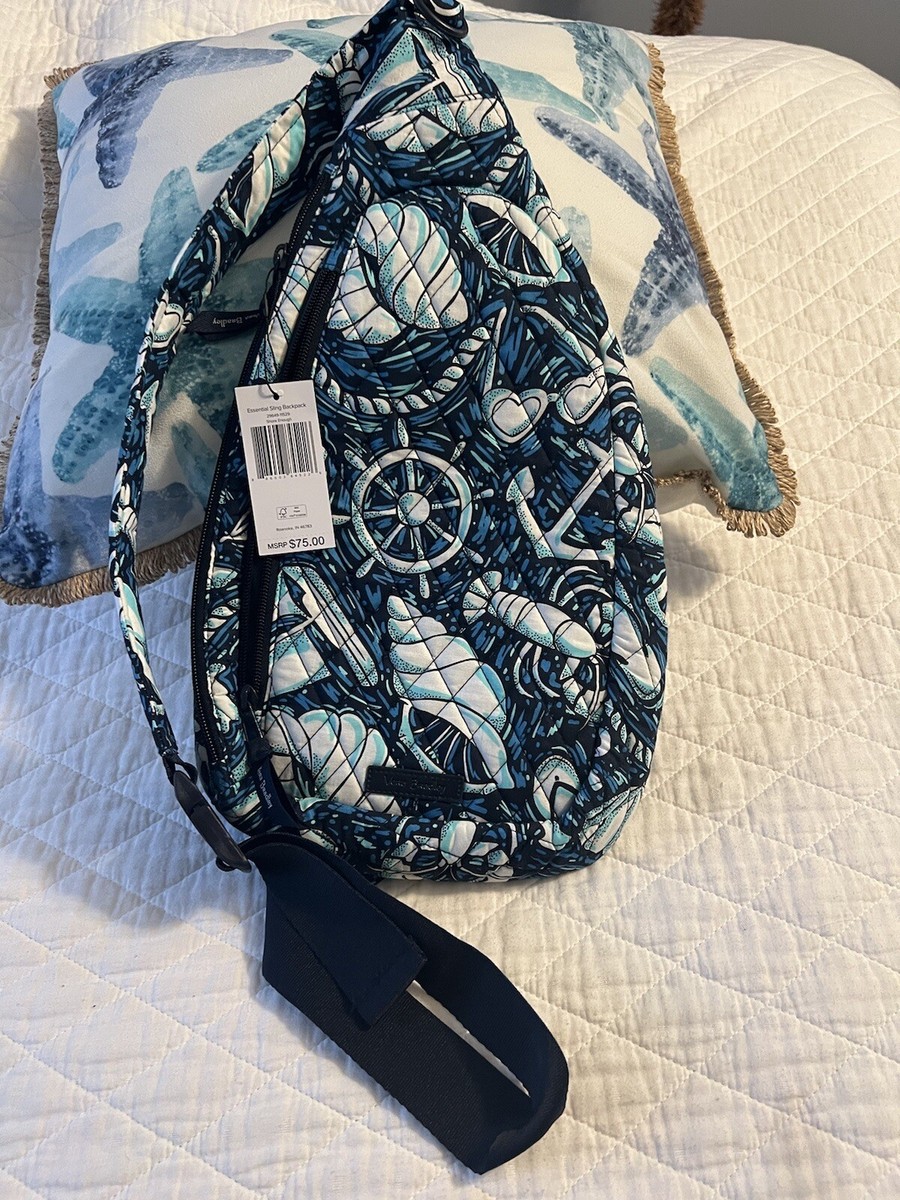 NEW! Vera Bradley Cotton Essential Sling Backpack - Shore  display picture 1