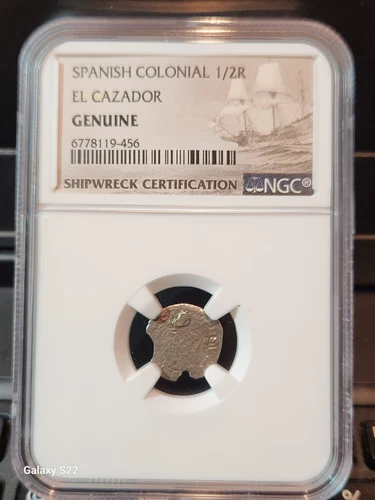 EL CAZADOR 1700 - 1746 Mexico Spanish Colonial 1/2 Real - Philip V - NGC GENUINE