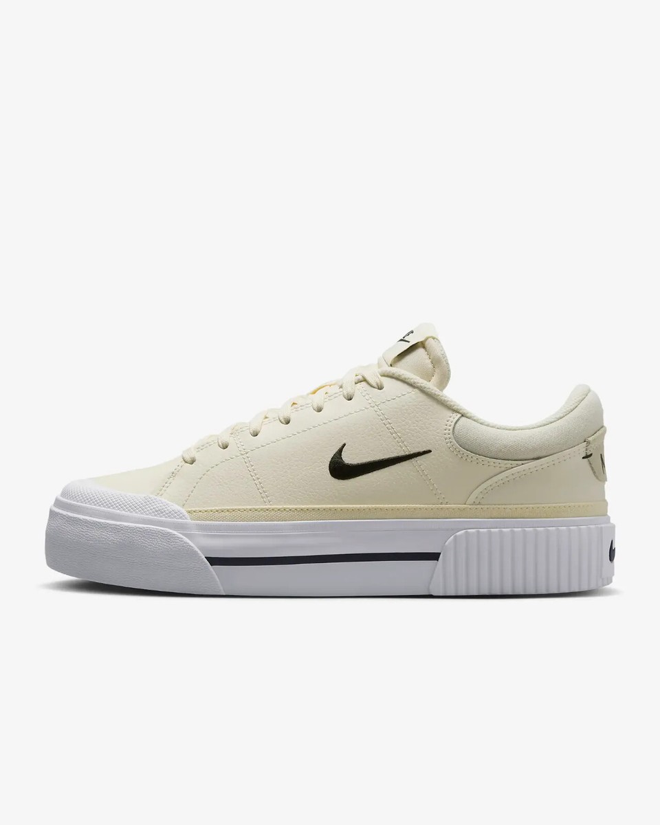 New Nike Women's Court Legacy Lift Shoes Pale Ivory (FV5526-101