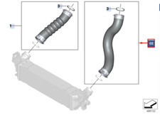 BMW 6 Gran Turismo G32 Ladeluftkühlerschlauch links 11618580081 NEU Original