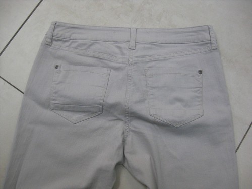 NEXT RELAXED SKINNY JEANS 12 diario damas beige crema blanco corte elástico - Imagen 4 de 6