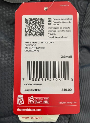North Face Fuseform Dot Matrix Damen-Daunenjacke – dunkelgrau Matrix – XS – UVP 349 $ - Bild 6 von 14