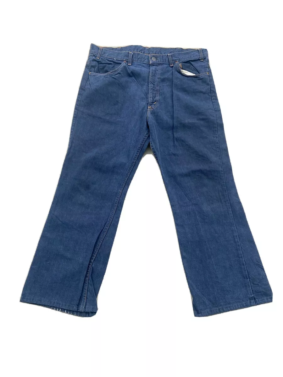 Vintage 70s Levi's Big E 646 Orange Tab Flare Bell Bottom Jeans Talon 42 34w 29L