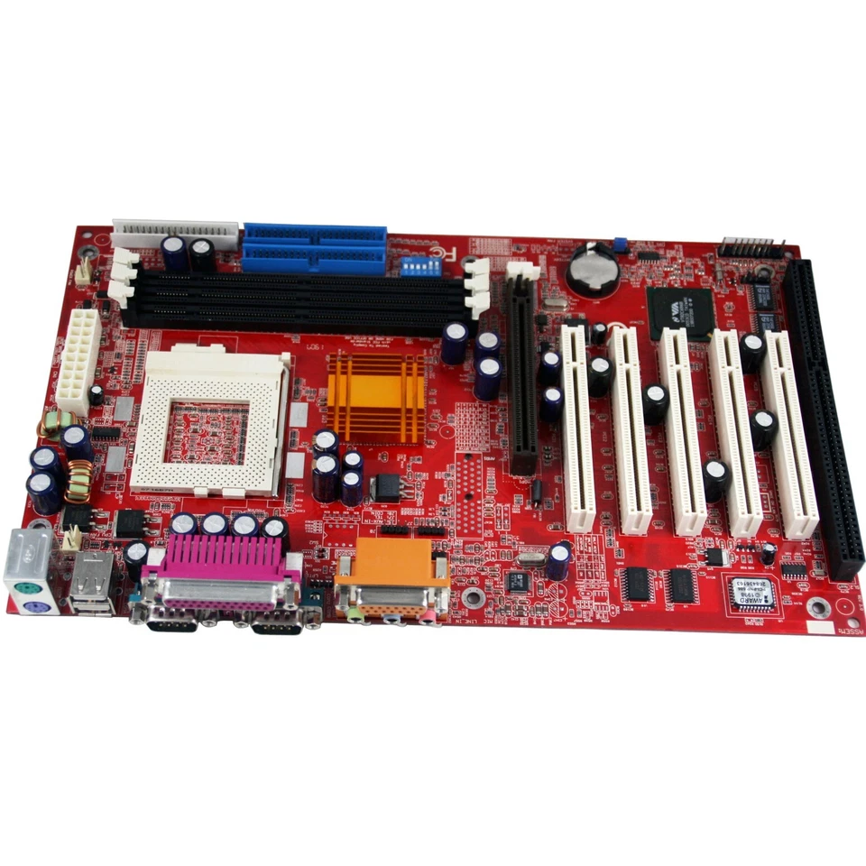 ATX ISA PCI Motherboard ISA Mainboard Industrial Computer 5 PCI,Socket 370 694X - Image 2 of 4