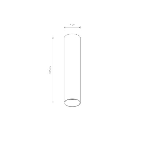 Lámpara Luz de Techo Bombilla Gris Claro Pequeño Ø 4CM H: 18,5 CM R35 GU10 Metal - Imagen 2 de 2