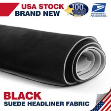 Headliner Fabric with Foam Backing for Car Ceiling Fabric Repair 59"X59" Black