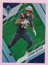 2022 Panini Phoenix Jacobi Myers #7 Patriots #'ed 4/25 Green Lazer (M52123)