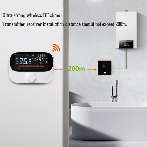 Wifi Smart Wireless Programmable Room Thermostat With RF Receiver 2-way FSK WIFI - Picture 3 of 11