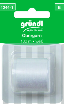 Gründl Obergarn 100 m Farbe weiss