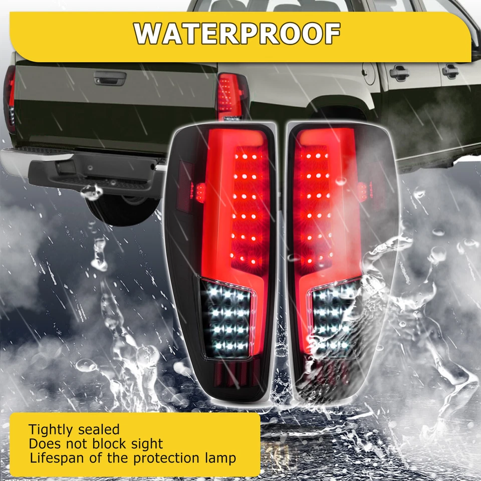 For 2004-2012 Chevy Colorado Canyon Full LED Tail Lights Brake Lamps Black Smoke - Image 4 of 4