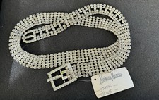 Vintage Nieman Marcus Rhinestone Belt 60s 70s Original Box Unworn Old Stock NOS