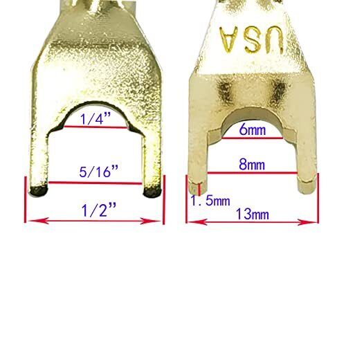 WJSTN Spade Plug to Female Banana Jack Adapter Cable 4mm Banana Jack Female to - Picture 5 of 6