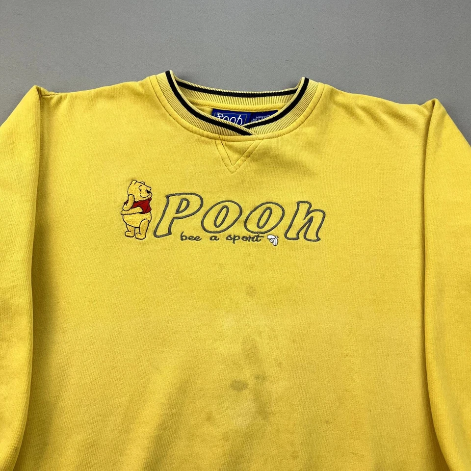 Sudadera De Colección Winnie The Pooh Juvenil Mediana Amarilla Disney Bee A Sport Años 90 Foto 2 de 4