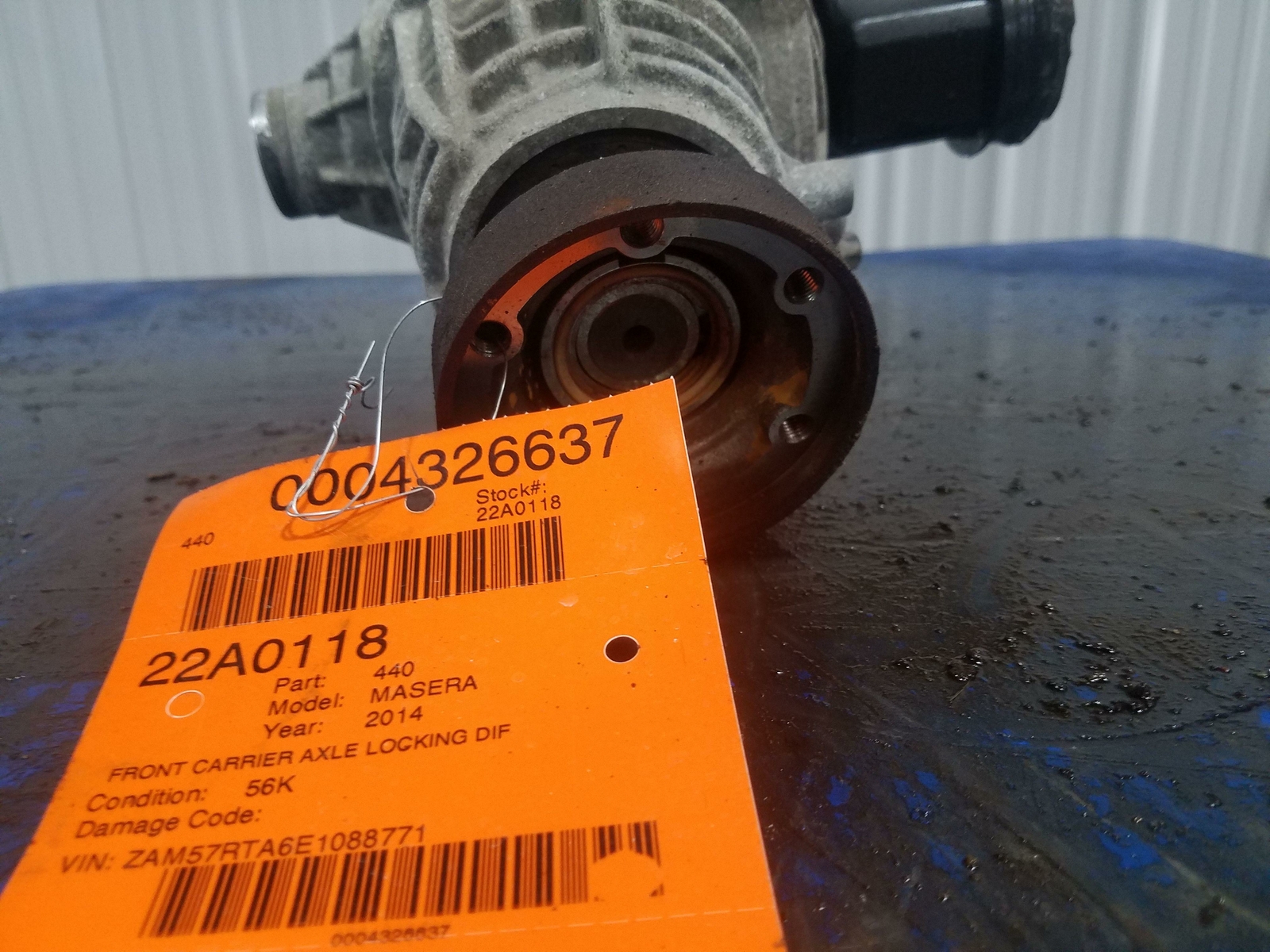 2014 MASERATI GHIBLI FRONT CARRIER DIFFERENTIAL ASSEMBLY 56617 MILES