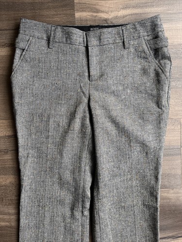 Body By Victoria Wool Blend Trouser Pants The Marisa Fit Lined Brown Tweed 8 New - Picture 2 of 14