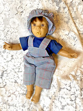 Art Marca Spain Expressions Doll with Dungarees, Cap & Shirt 14 Inches Tall