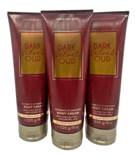 NEW Bath Body Works Lot of 3 Tubes Dark Velvet OUD Hydration Body Cream 8 oz