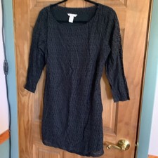 Banana Republic Womens Black Geo Lace Dress Sheath Cocktail Career sz 12P