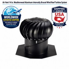 Air Vent 14 In. Weatherwood Aluminum Internally Braced Wind Roof Turbine System