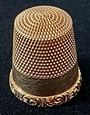 9ct Gold Thimble Sewing Equipment 3.88g