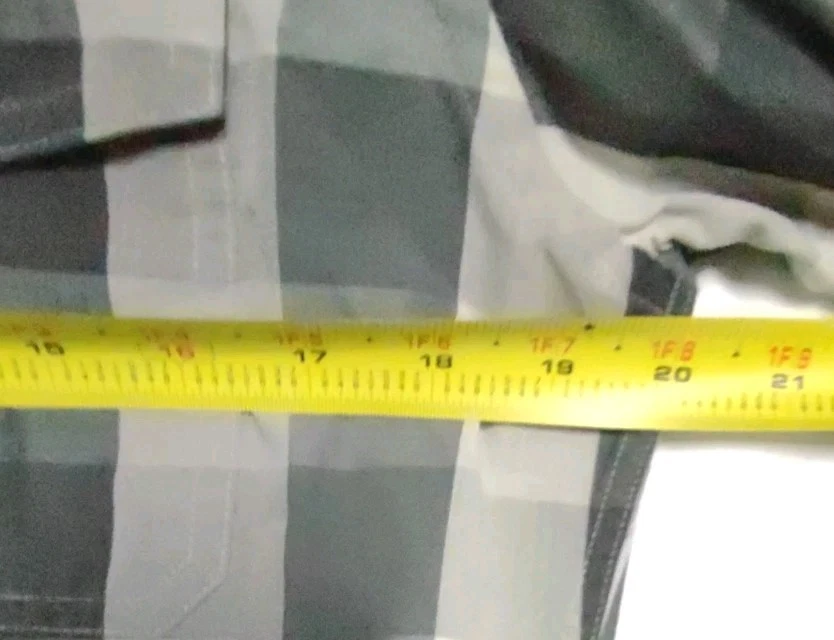 Camisa Alfani roja para hombre ajustada manga larga abotonada gris a cuadros mediana Foto 4 de 4