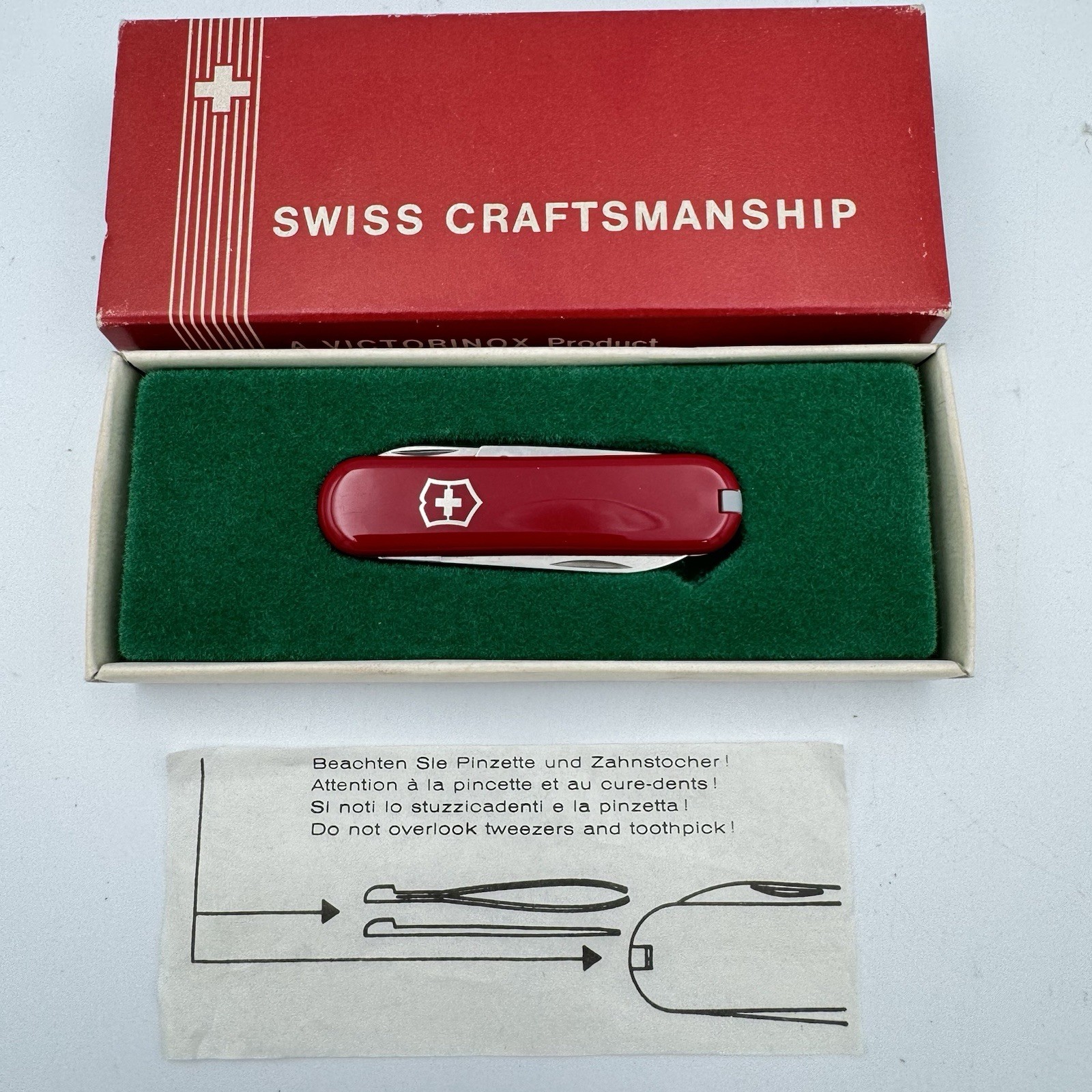 Vintage Victorinox Swiss Army Knife Bijou w/ Original Box & Paperwork Unused New