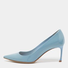 Dior Size 36 Blue Patent Leather Pointed Toe Pumps