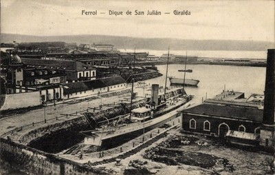 Ak Ferrol Galicien, Dique de San Julian, Giralda - 11039753