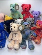 Authentic Collectible Quarter Bears Lot Of 12 Plush Beanie W/Quarter And Tag