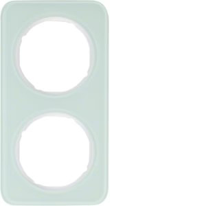Berker - Abdeckrahmen Rahmen Glas/pows 10122109 2fach
