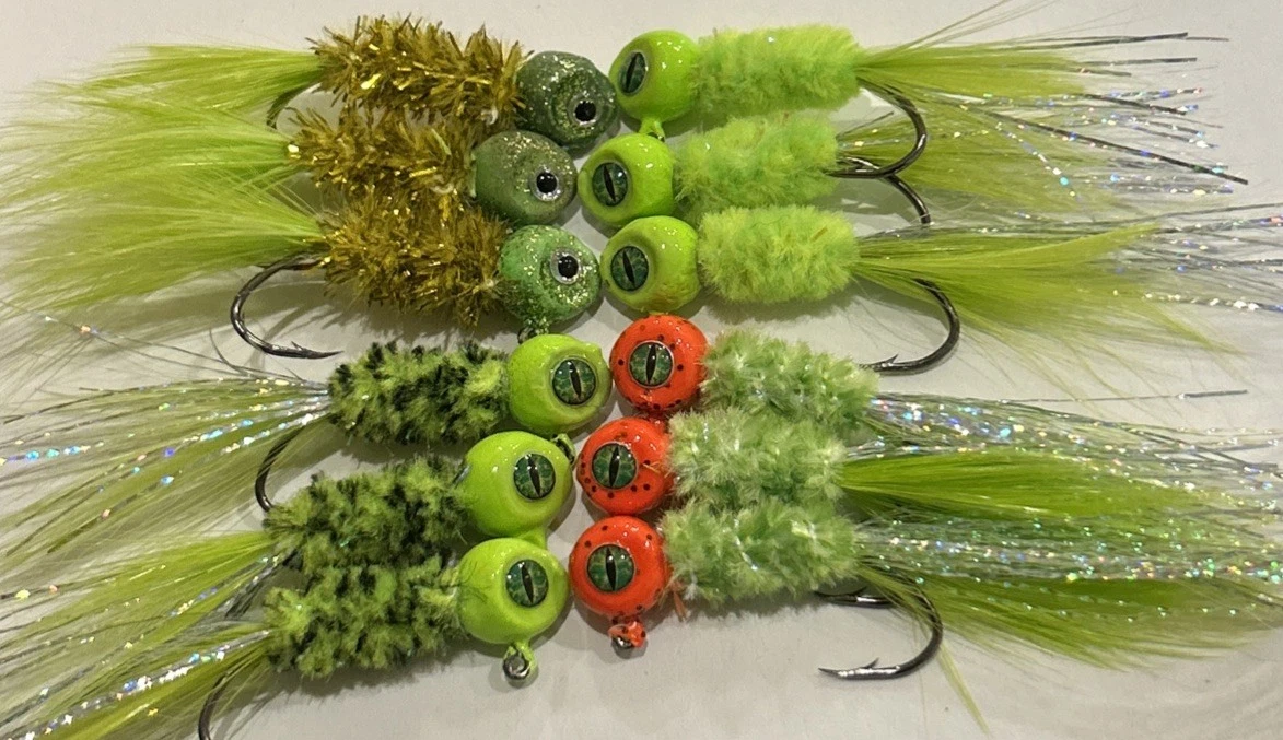 Hand tied crappie jigs! Send us a message to order yours