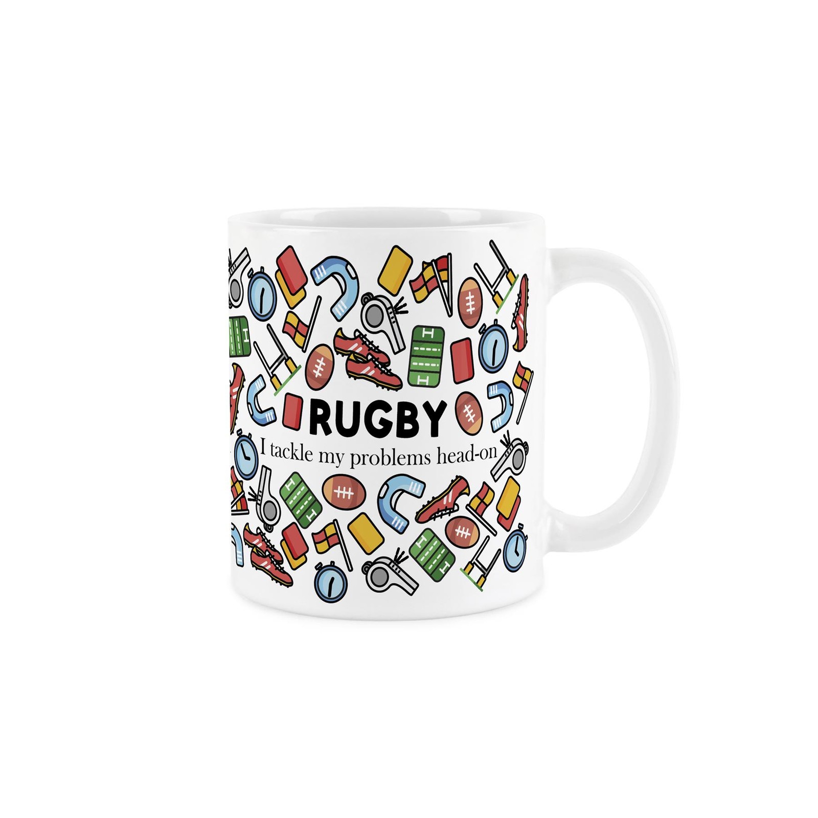 Rugby Novelty Joke Mug - Tea/Coffee Drinks Red Ceramic Cup Gift for Rugby Fans